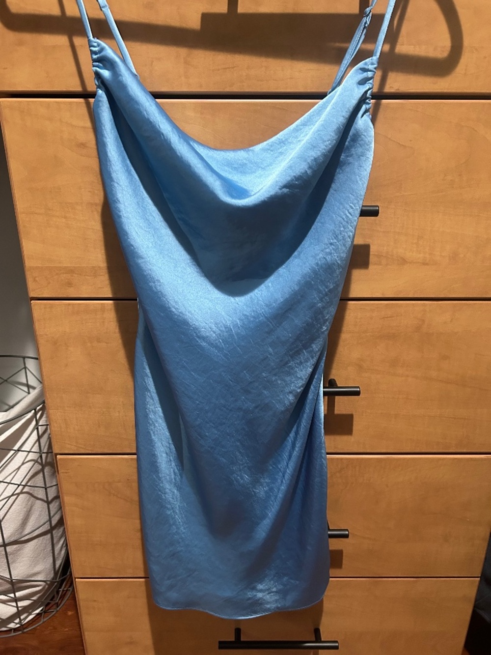 Aritzia Cowl-neck mini slip dress